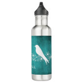 Blauwgroen flesjes van vederwild waterfles  (Rechts)