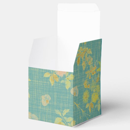  Blauwgroen flessenpatroon met vervorming in het v Bedankdoosjes (Geopend)