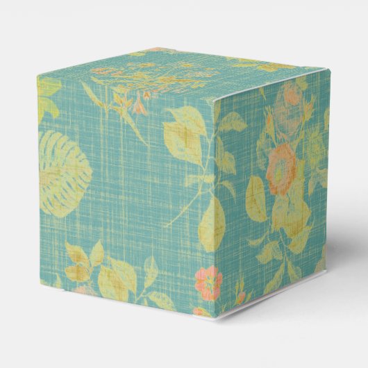  Blauwgroen flessenpatroon met vervorming in het v Bedankdoosjes (Achterkant)