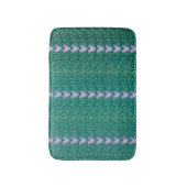 Blauwgroen flesvormig behang Badmat (Voorkant Verticaal)