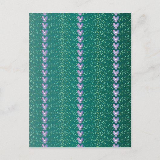  Blauwgroen flesvormig behang Briefkaart (Voorkant)