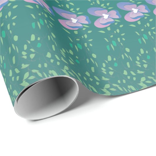  Blauwgroen flesvormig behang Cadeaupapier (Rol Hoek)