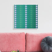  Blauwgroen flesvormig behang Canvas Afdruk (Insitu (Woonkamer))