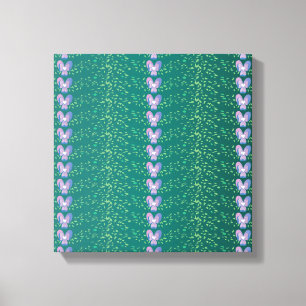 Blauwgroen flesvormig behang Canvas Afdruk
