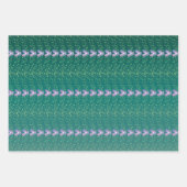 Blauwgroen flesvormig behang Inpakpapier Vel (Voorkant 3)