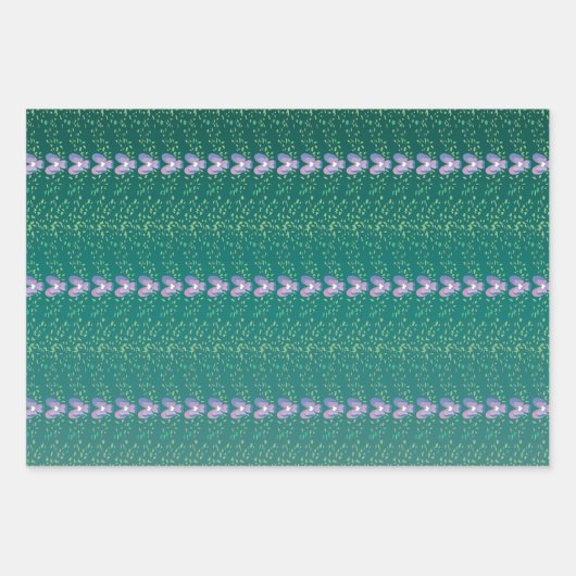  Blauwgroen flesvormig behang Inpakpapier Vel (Voorkant 3)