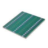 Blauwgroen flesvormig behang Tegeltje (Zijkant)