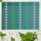 Blauwgroen flesvormig behang Theedoek (Gevouwen)