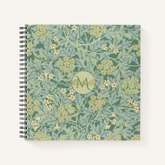  Blauwgroen flora en groene wervelkolom Notitieboek (Voorkant)