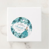 Blauwgroen flora-fauna-flesjes bedankjes labels (In situ)