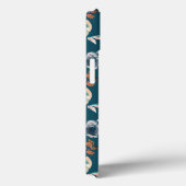 Blauwgroen Floral Barely Er Hoesje telefoon/tablet (Achterkant / Rechts)