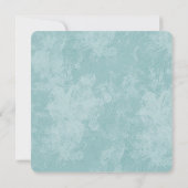 Blauwgroen Floral Embossed Wedding Vow Renewal Kaart (Achterkant)