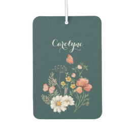 Blauwgroen Floral Luchtverfrisser