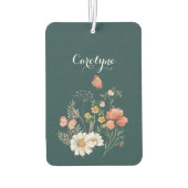 Blauwgroen Floral Luchtverfrisser (Achterkant)