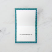 Blauwgroen Floral Quinceanera Hartelijk dank (Binnen)