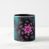 Blauwgroen Floral Sprinkles Mok (Midden)