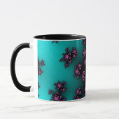 Blauwgroen Floral Sprinkles Mok (Links)