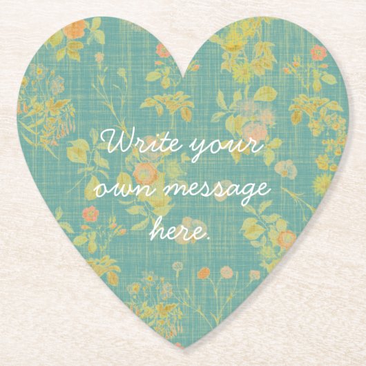  Blauwgroen Floral van de Lente de Vernood - de Te Kartonnen Onderzetters (Voorkant)