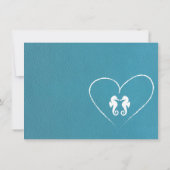 Blauwgroen Florida bruiloft foto dank u Bedankkaart (Achterkant)