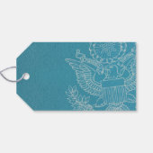 Blauwgroen Florida trouwfoto Cadeaulabel (Achterkant Horizontaal)