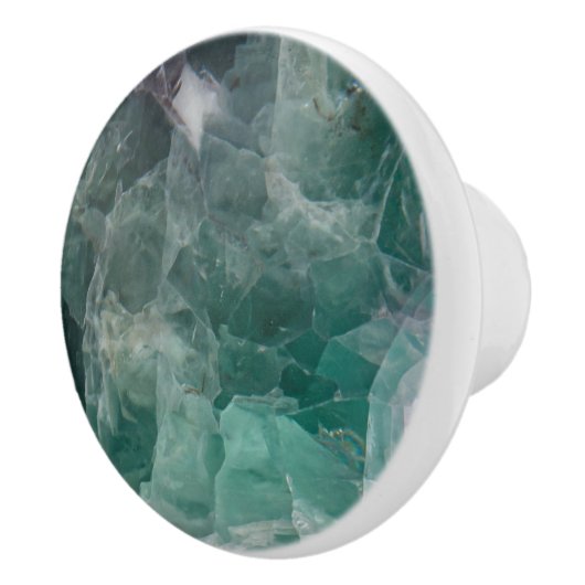 Blauwgroen fluoriet-herstellende kristallen keramische knop (Rechts)