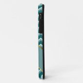 Blauwgroen Folie in reliëf Case-Mate iPhone Case (Achterkant/links)