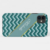 Blauwgroen Folie in reliëf Case-Mate iPhone Case (Achterkant (horizontaal))