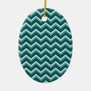 Blauwgroen Folie in reliëf Keramisch Ornament