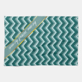 Blauwgroen Folie in reliëf Theedoek (Horizontaal)