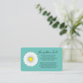 Blauwgroen  Fonds voor kleine Daisy Honeymoon Informatiekaartje (Staand voorkant)