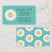 Blauwgroen  Fonds voor kleine Daisy Honeymoon Informatiekaartje (Voorkant / Achterkant)