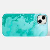 Blauwgroen foto met inktvulling Case-Mate iPhone case (Achterkant (horizontaal))