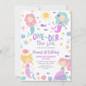 Blauwgroen foto Zeemeermin Oneder Het Zee 1e Verja Kaart (Voorkant)