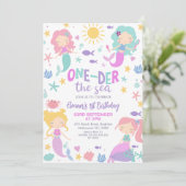 Blauwgroen foto Zeemeermin Oneder Het Zee 1e Verja Kaart (Staand voorkant)