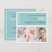  Blauwgroen fotograafpartij Kaart (Voorkant / Achterkant)