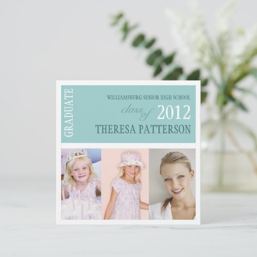  Blauwgroen fotograafpartij Kaart (Staand voorkant)