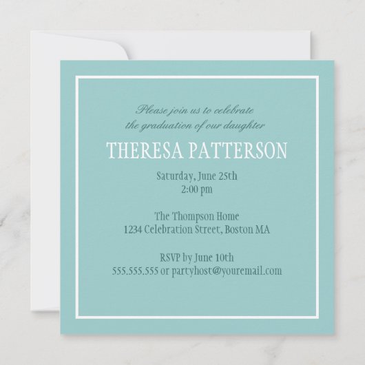  Blauwgroen fotograafpartij Kaart (Achterkant)