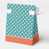 Blauwgroen Fox Baby shower Baby Boy Favor Box Bedankdoosjes (Achterkant)