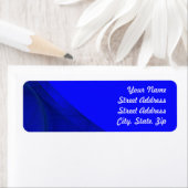 Blauwgroen Fractal Background Return Address Stick Etiket (Insitu)
