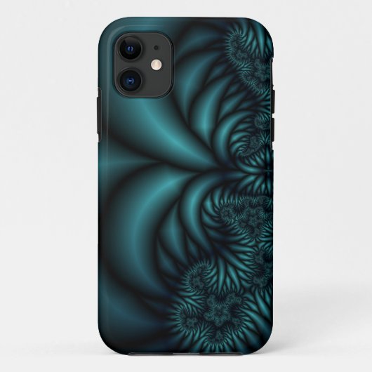 Blauwgroen fractal ifooncase Case-Mate iPhone case (Achterkant)