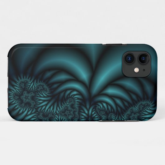 Blauwgroen fractal ifooncase Case-Mate iPhone case (Achterkant (horizontaal))