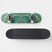 Blauwgroen fractal Paua Abalone Shell Nautical The Persoonlijk Skateboard (Horizontaal)