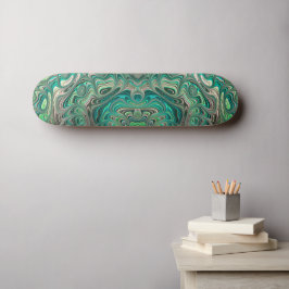 Blauwgroen fractal Paua Abalone Shell Nautical The Persoonlijk Skateboard