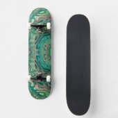 Blauwgroen fractal Paua Abalone Shell Nautical The Persoonlijk Skateboard (Voorkant)