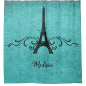 Blauwgroen Frans Vlaams Shower Curtain Douchegordijn (Voorkant)