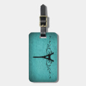 Blauwgroen  Frans Vlaanderen Bagagelabel (Voorkant verticaal)
