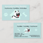 Blauwgroen Franse Bulldog Pet Sitter Dog Walker Gr Visitekaartje (Voorkant / Achterkant)