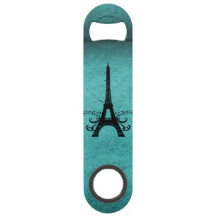 Blauwgroen  Franse Flourish Bottle Opener Speed Flessenopener