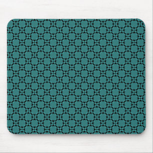 Blauwgroen Funky Circles Mousepad Muismat