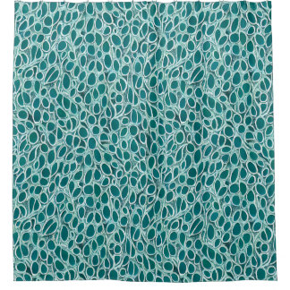 Blauwgroen Fusion douchegordijn